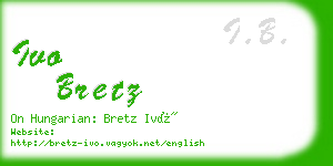 ivo bretz business card